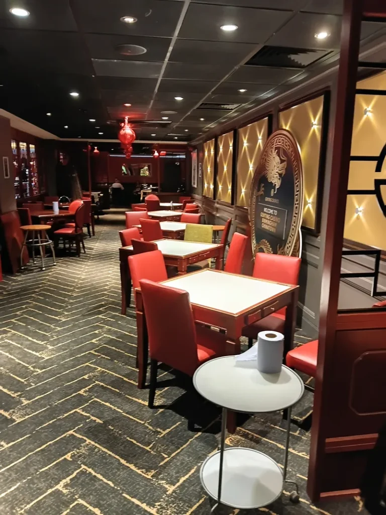 Dining area inside Genting Casino Birmingham Chinatown