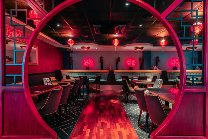 Restaurant seating inside Genting Casino Birmingham Chinatown