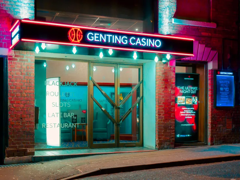 Genting Casino Bournemouth entrance at night