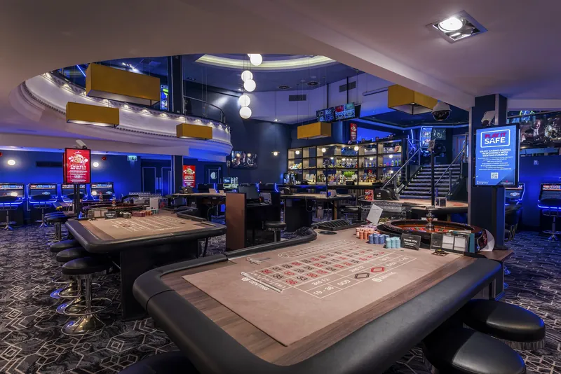 Roulette tables and bar inside Genting Casino Bournemouth