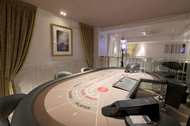 Baccarat table inside Genting Casino Brighton