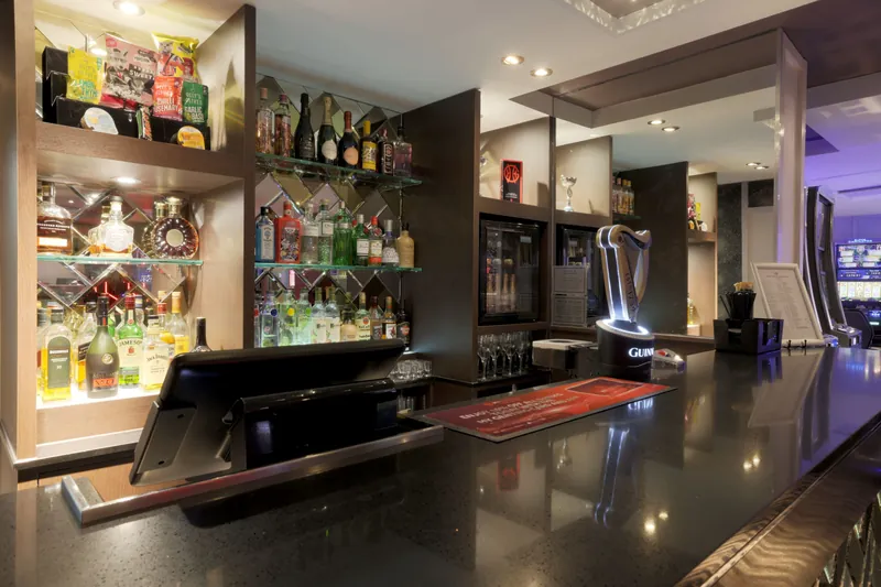 Bar counter inside Genting Casino Brighton