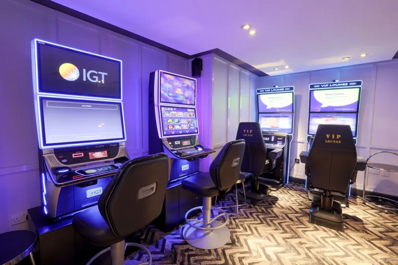 Slot machines in Genting Casino Brighton VIP lounge