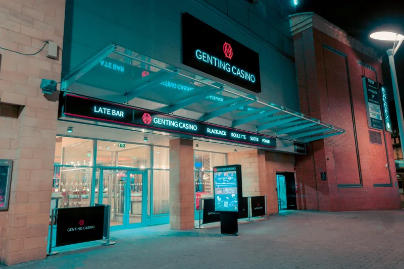 Genting Casino Coventry entrance at night