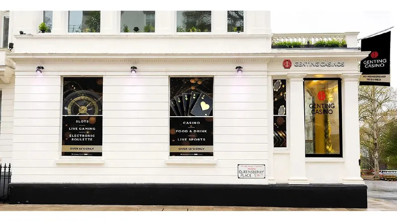 Exterior of Genting Casino Cromwell Road with entrance signage