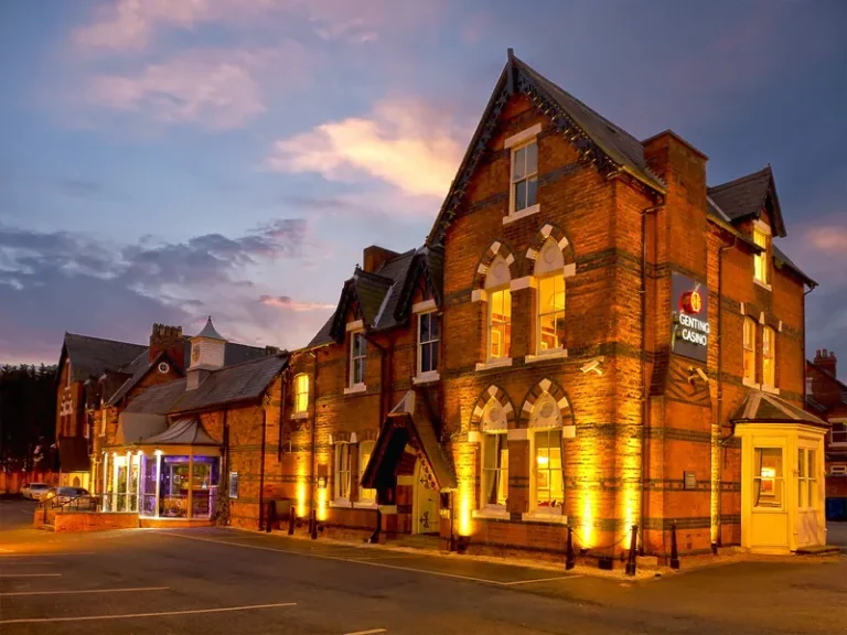 Exterior of Genting Casino Edgbaston Birmingham at dusk