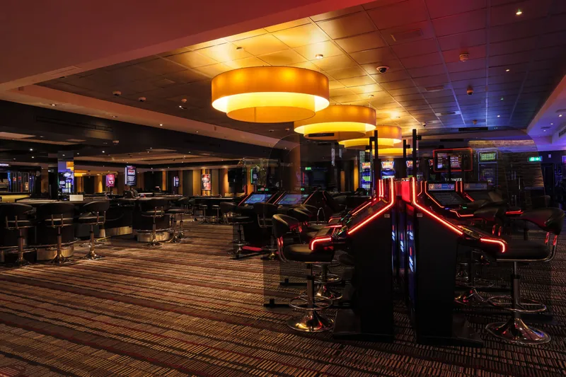 Casino floor with electronic gaming machines at Genting Casino Edgbaston Birmingham