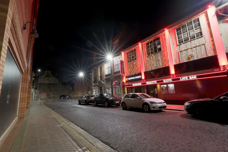 Genting Casino Leicester exterior at night
