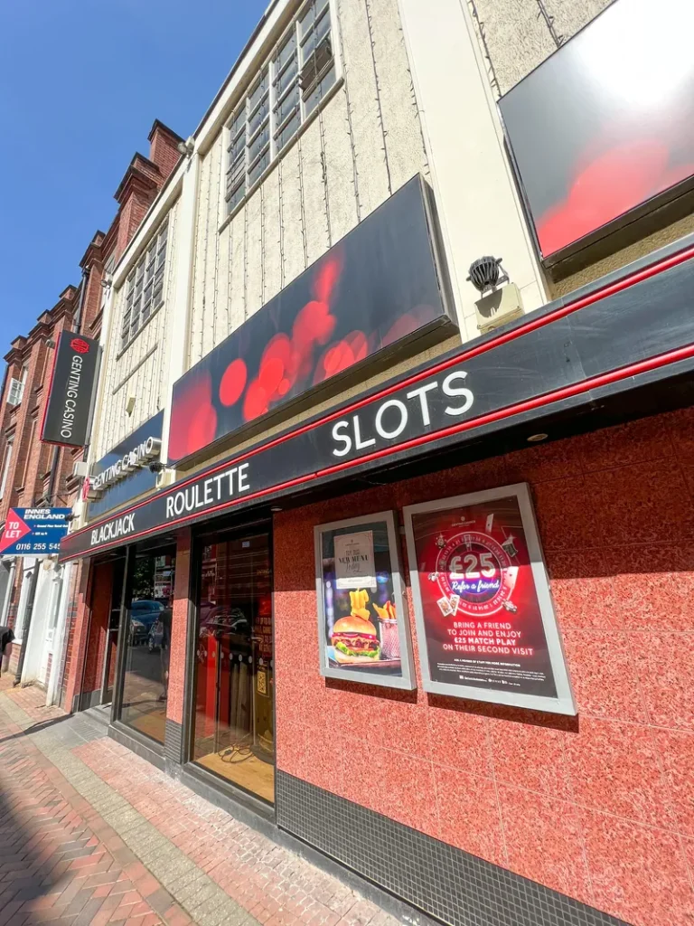 Genting Casino Leicester slots sign outside