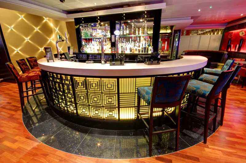 Curved bar inside Genting Casino Liverpool