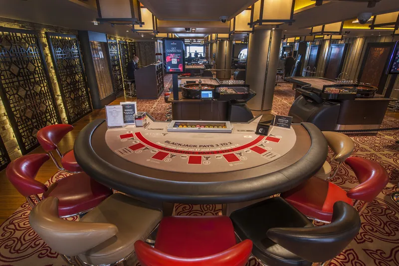 Blackjack table inside Genting Casino London Chinatown