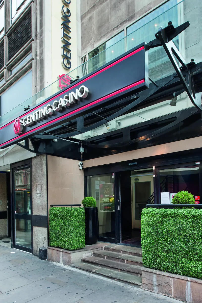 Exterior sign of Genting Casino London Chinatown