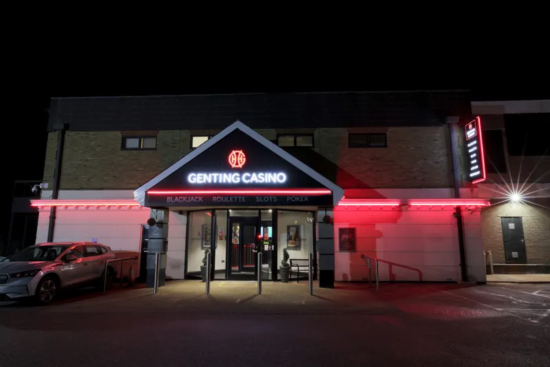 Genting Casino Luton exterior at night