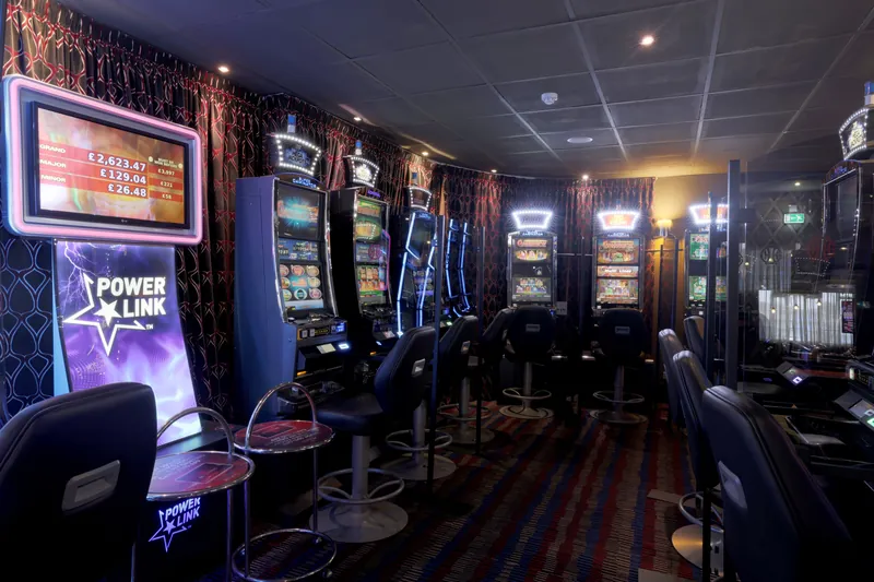 Row of slot machines inside Genting Casino Plymouth