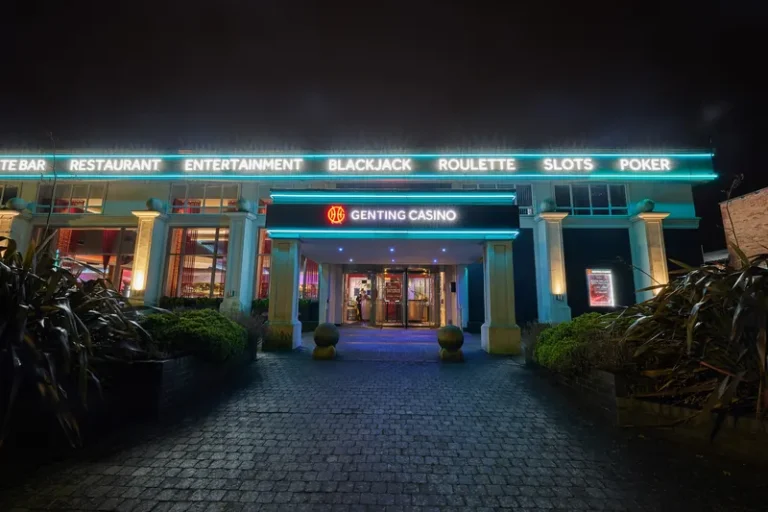 Genting Casino Reading entrance at night