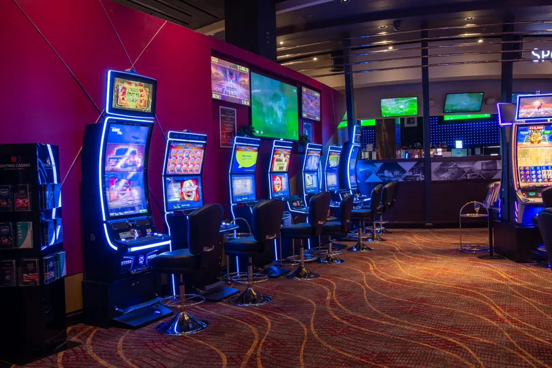 Slot machines near the bar at Genting Casino Resorts World Birmingham