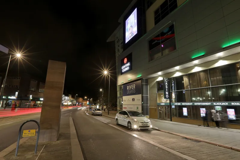 Genting Casino Riverlights Derby street view at night