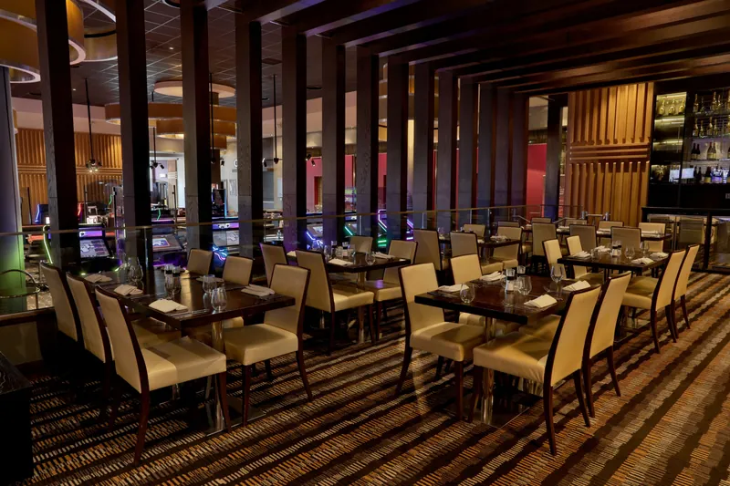 Restaurant seating inside Genting Casino Riverlights Derby