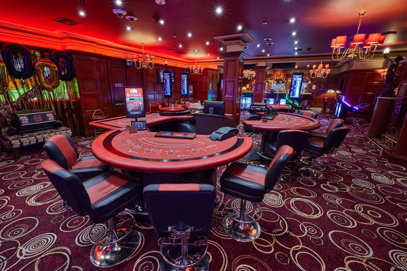 Gaming floor with tables at Genting Casino Stockport