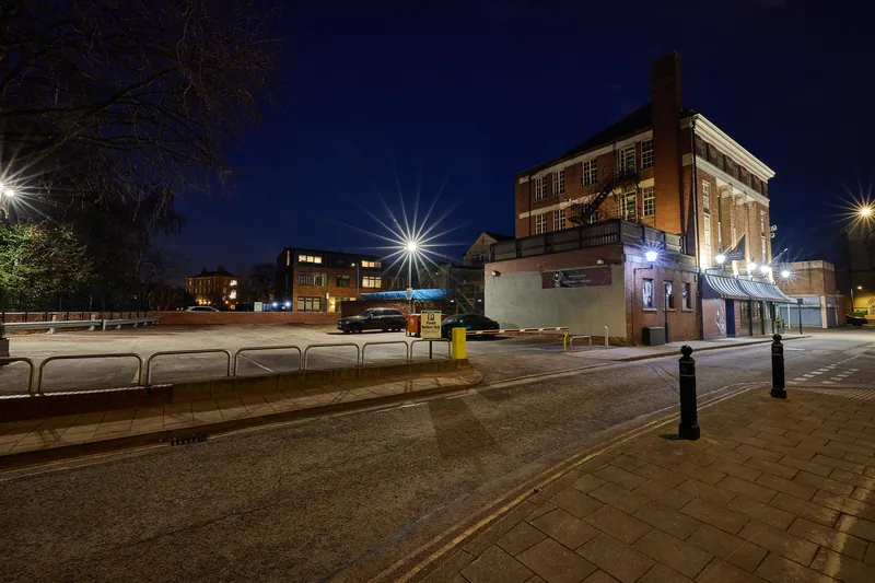Genting Casino Stockport street view at night