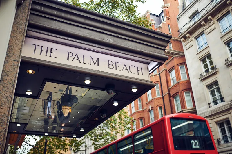 The Palm Beach Casino entrance canopy with London street view
