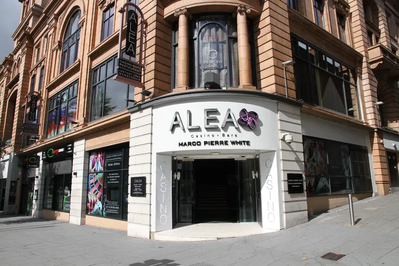 Corner entrance to Alea Casino Nottingham