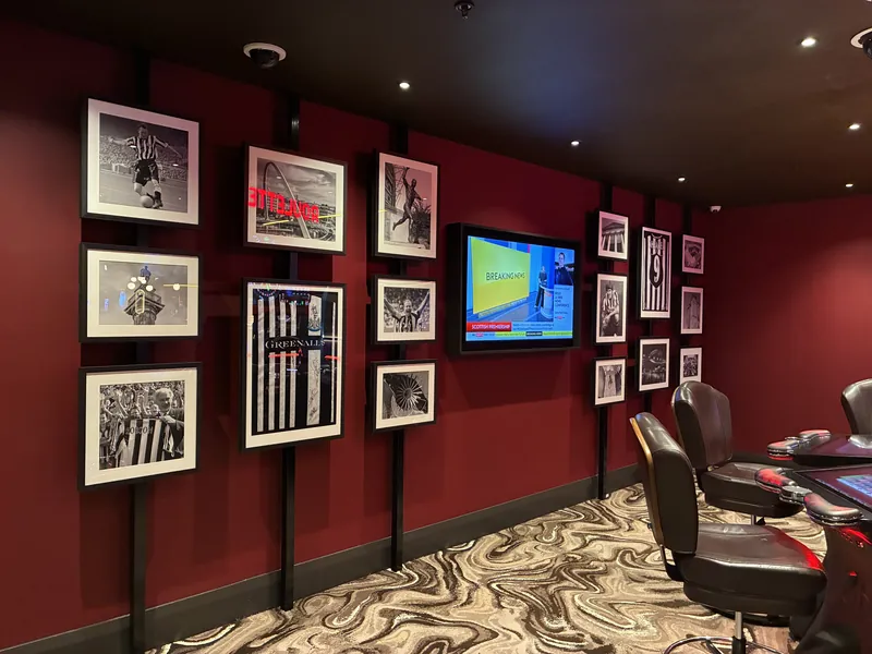 Sports display wall at Bally's Casino Newcastle