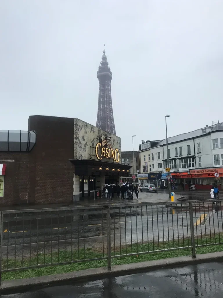 Rainy exterior of Coral Island Casino