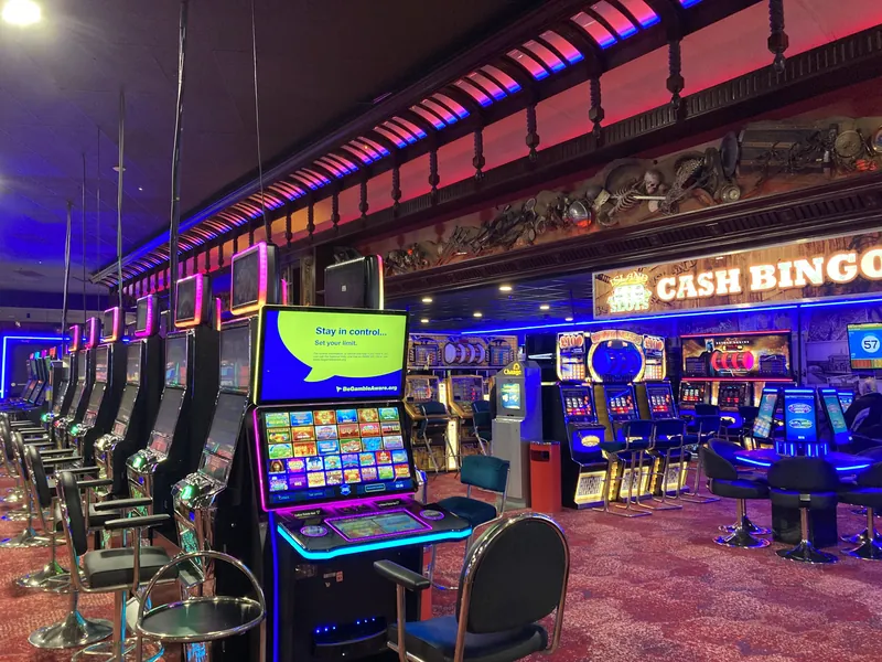 Slot machine floor at Coral Island Casino