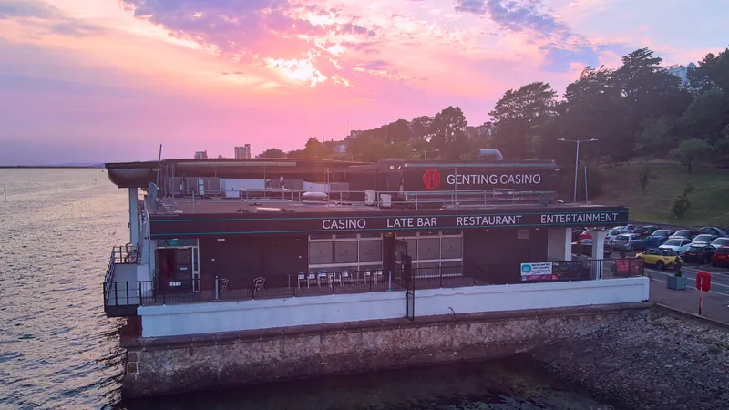 Casino exterior at sunset at Genting Casino Westcliff