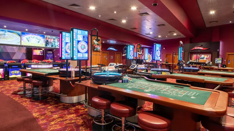 Gaming tables at Grosvenor Casino Birmingham Broad Street