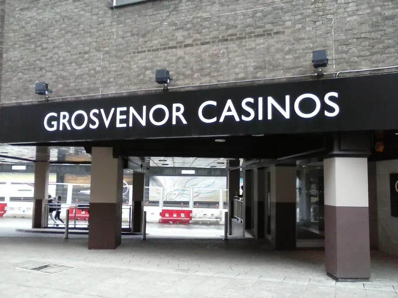 Entrance sign at Grosvenor Casino Birmingham Hill Street