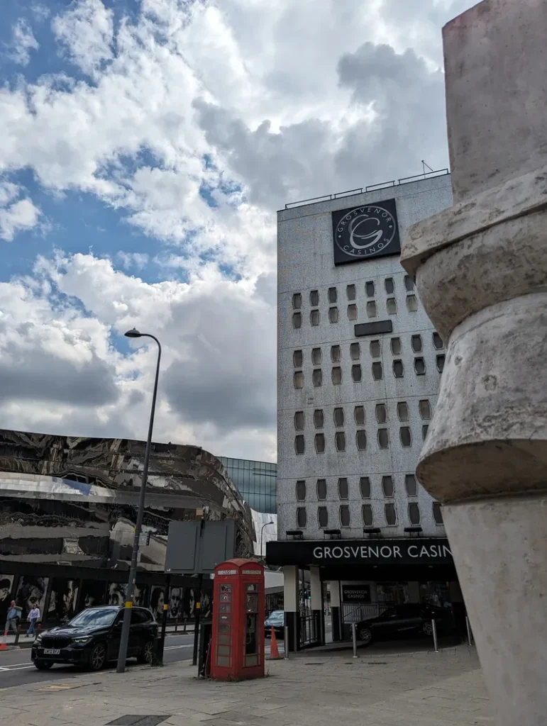 Entrance and tower of Grosvenor Casino Birmingham Hill Street