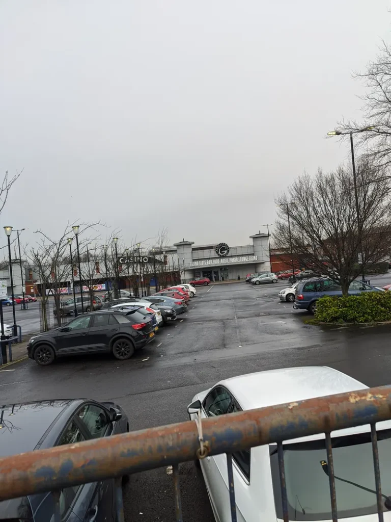 Car park outside Grosvenor Casino Bolton