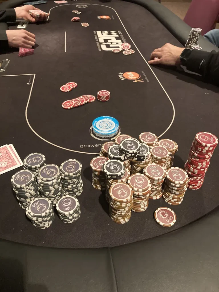 Poker chips at Grosvenor Casino Bolton