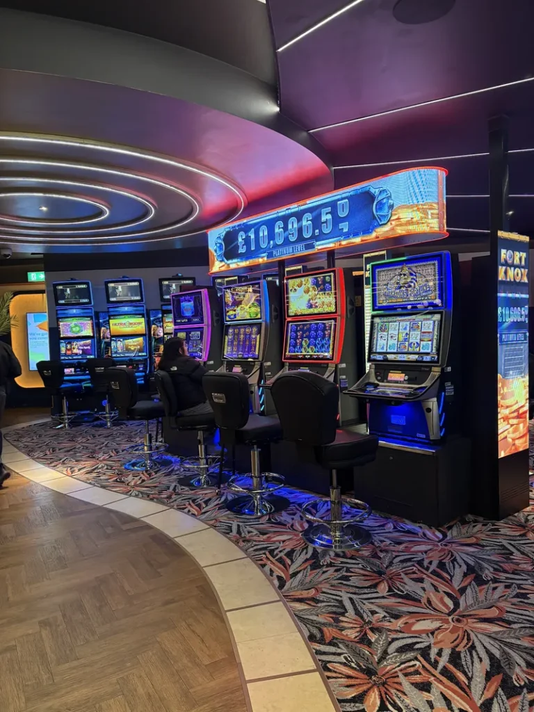 Slot machines at Grosvenor Casino Brighton