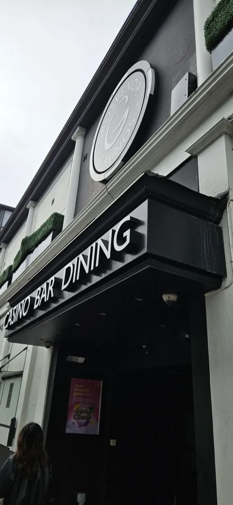 Exterior signage at Grosvenor Casino Bristol