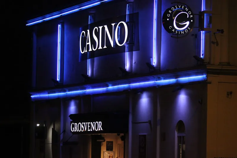 Exterior of Grosvenor Casino Bristol at night