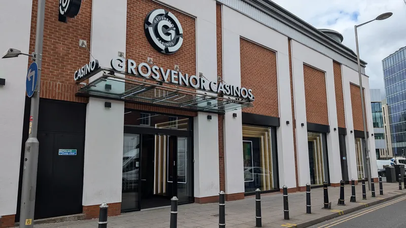Front entrance to Grosvenor Casino Leicester