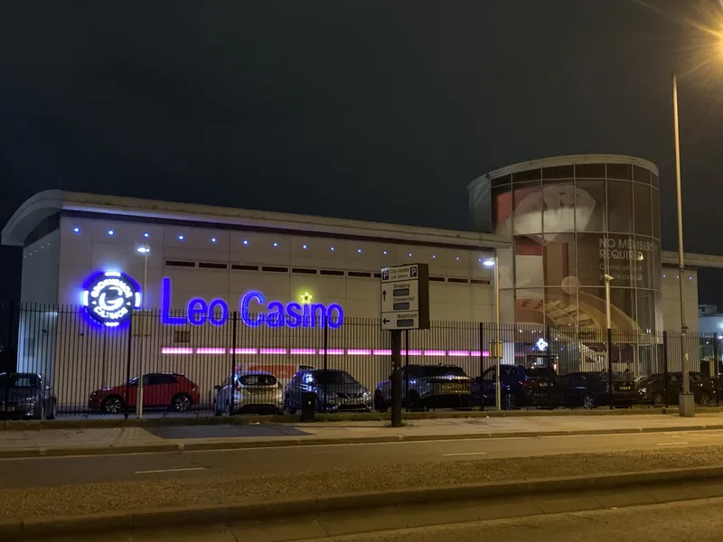 Exterior of Grosvenor Casino Liverpool Leo at night