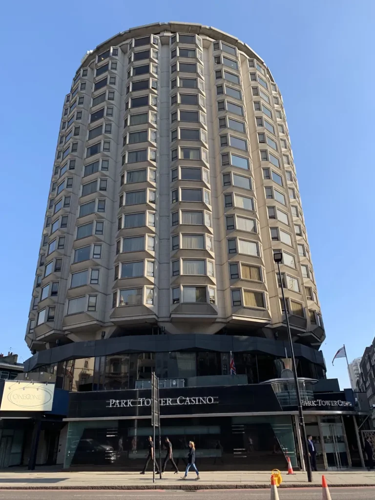 Casino building at Grosvenor Casino London Park Tower