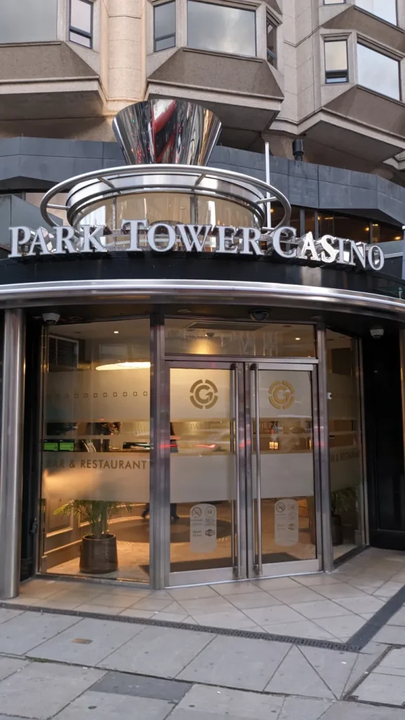 Casino entrance at Grosvenor Casino London Park Tower
