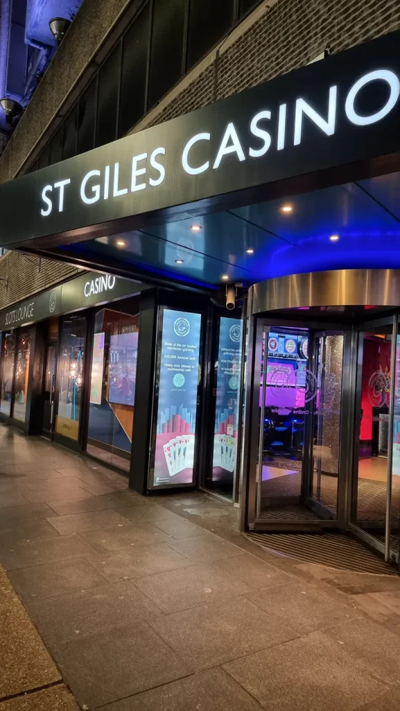 Casino entrance at Grosvenor Casino London St Giles