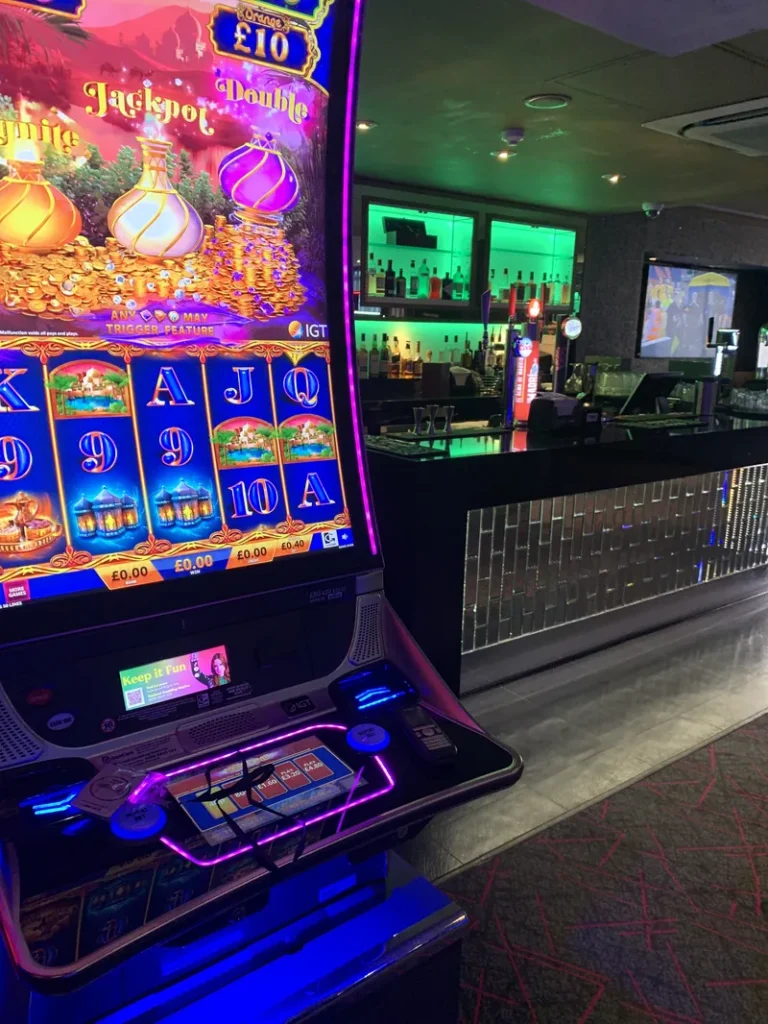 Slot machine at Grosvenor Casino London St Giles