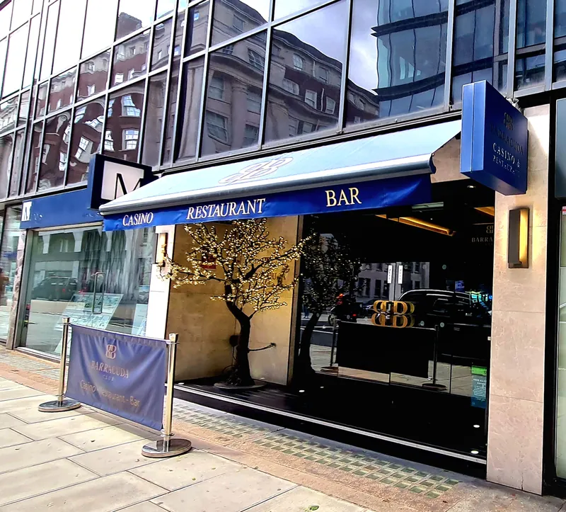 Casino entrance in daylight at Grosvenor Casino London The Barracuda