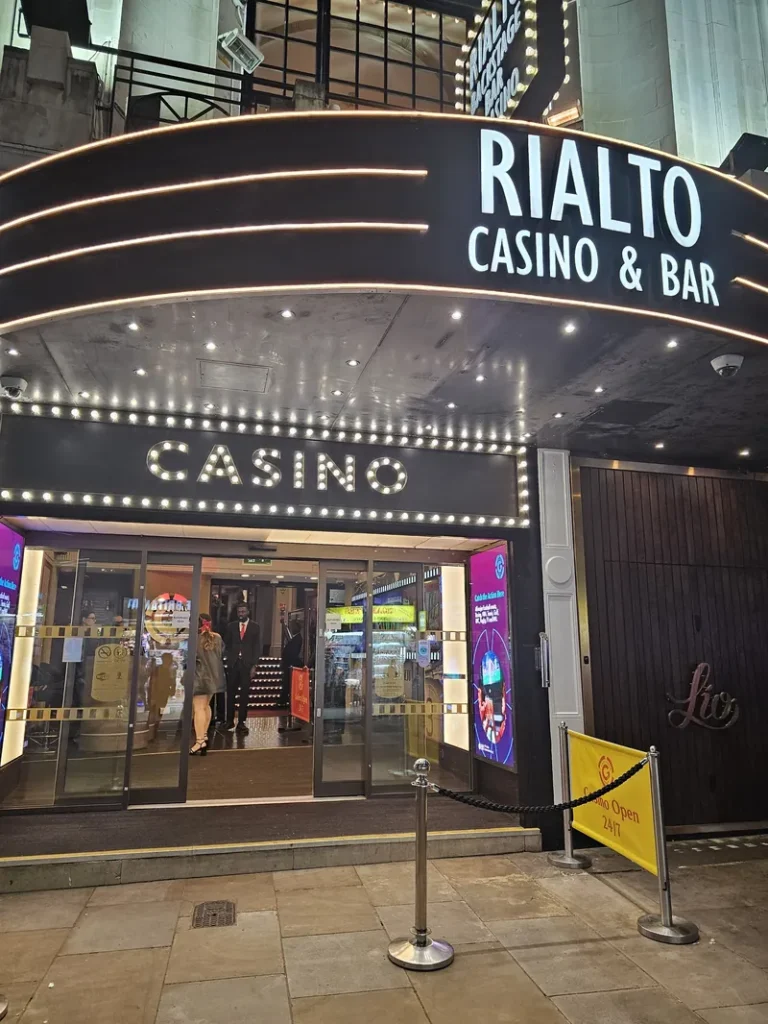 Entrance canopy at Grosvenor Casino London The Rialto