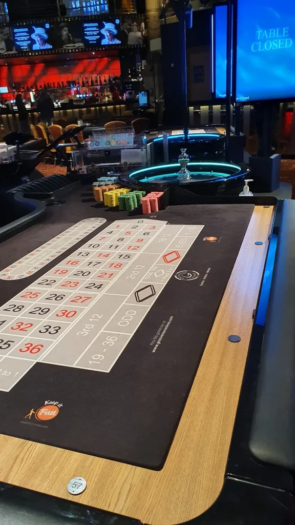 Roulette table at Grosvenor Casino London The Rialto
