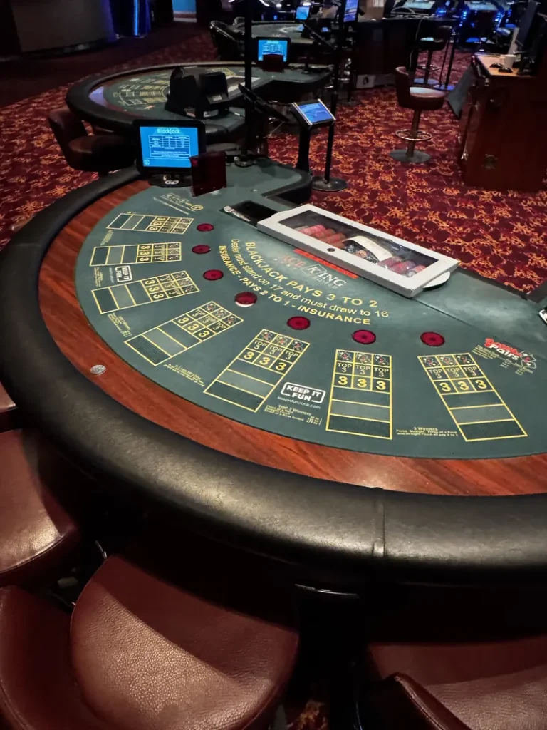 Blackjack table at Grosvenor Casino Manchester Salford