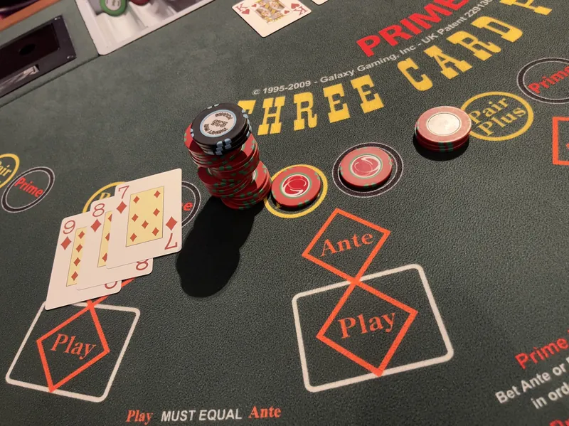 Three card poker at Grosvenor Casino Plymouth