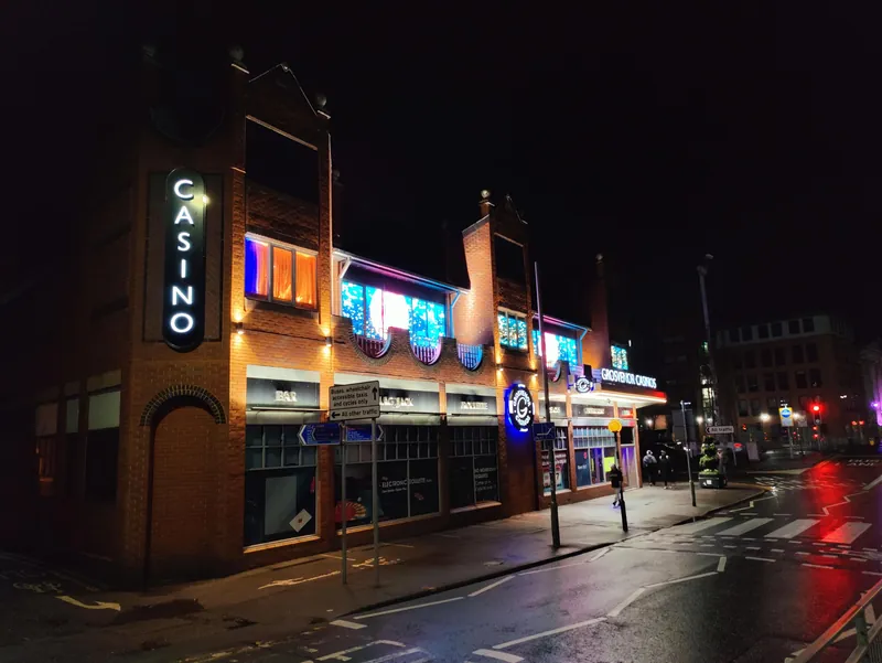 Night street at Grosvenor Casino Reading Central